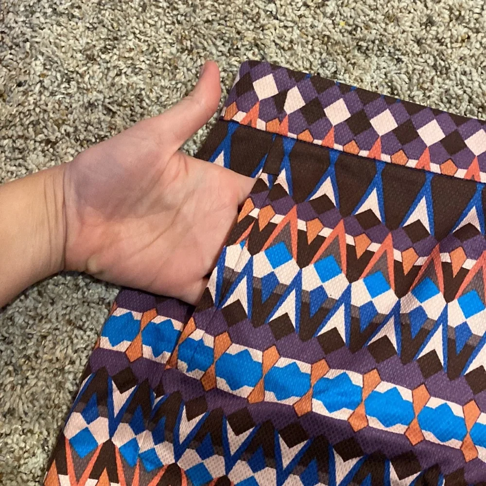 J. Crew Geometric Print Shorts in Brown, Blue, Pink, Orange